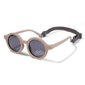 Children's silicone sunglasses with round frame for 0-3 year olds showing colour options