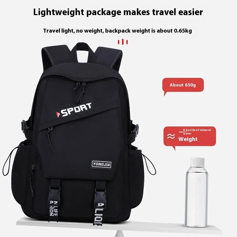 School Trends large capacity waterproof Oxford cloth backpack for girls in black, grey or purple