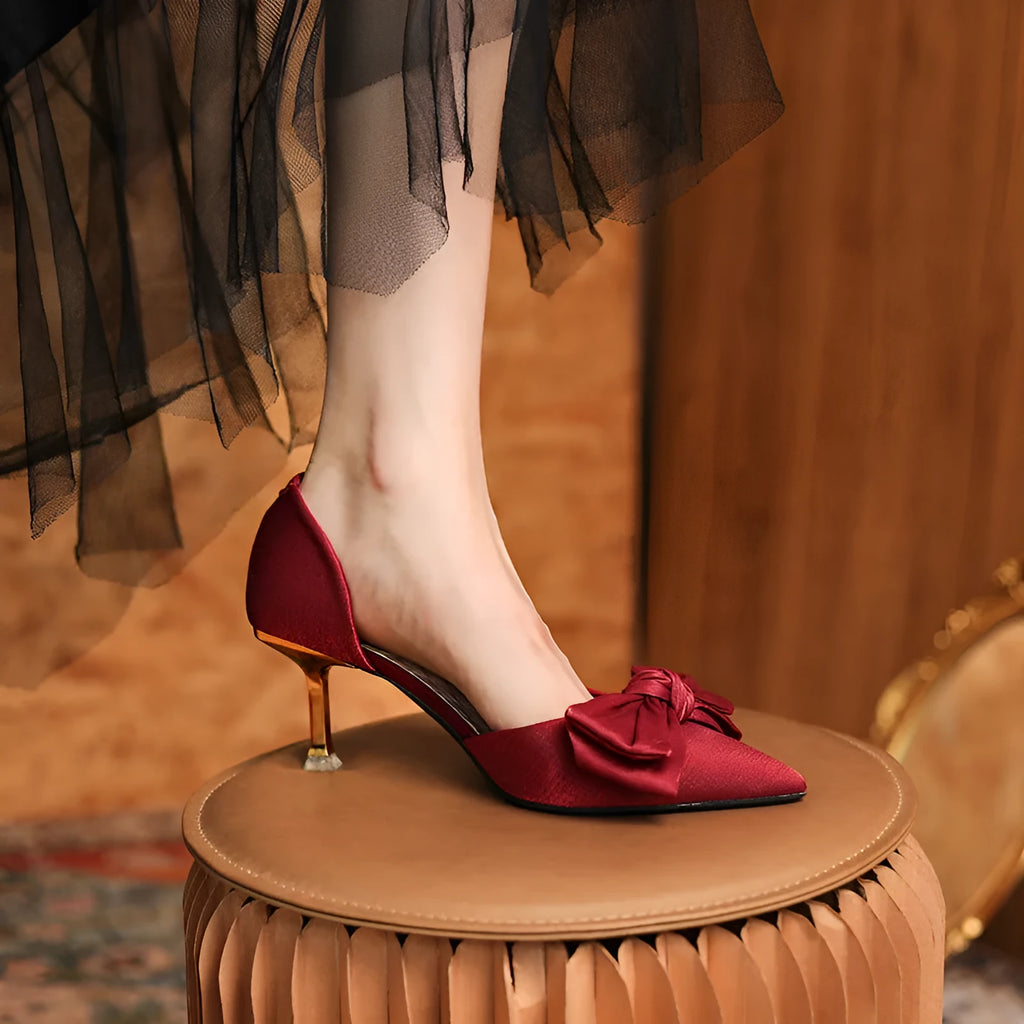 Solid colour microfiber high heels for women in apricot with European style design