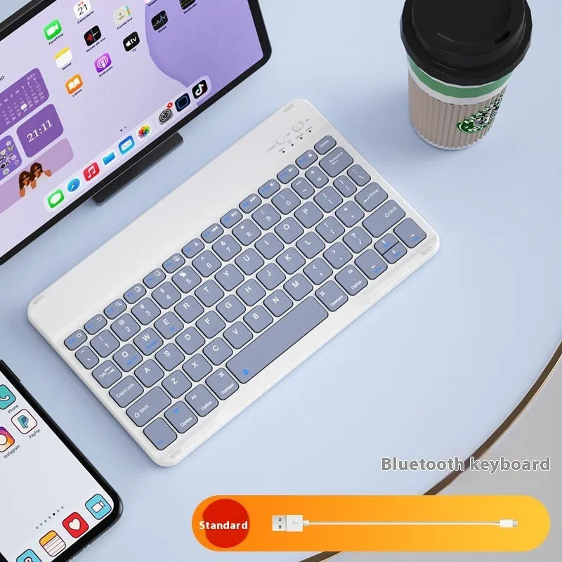 Bluetooth keyboard with rechargeable battery in multiple colour options