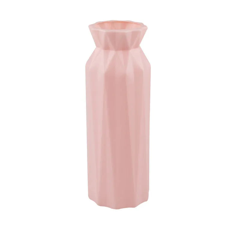 Green melamine plastic vase with 7.2cm base diameter for floral arrangements