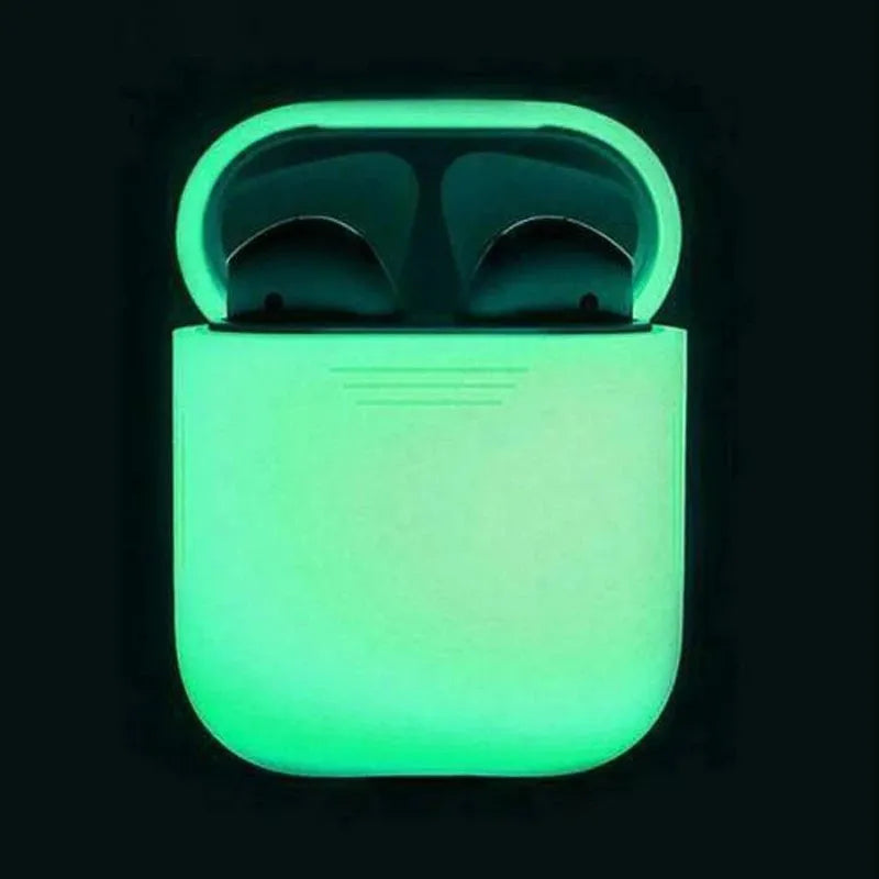 Luminous silicone flip case for Apple AirPods wireless earphones