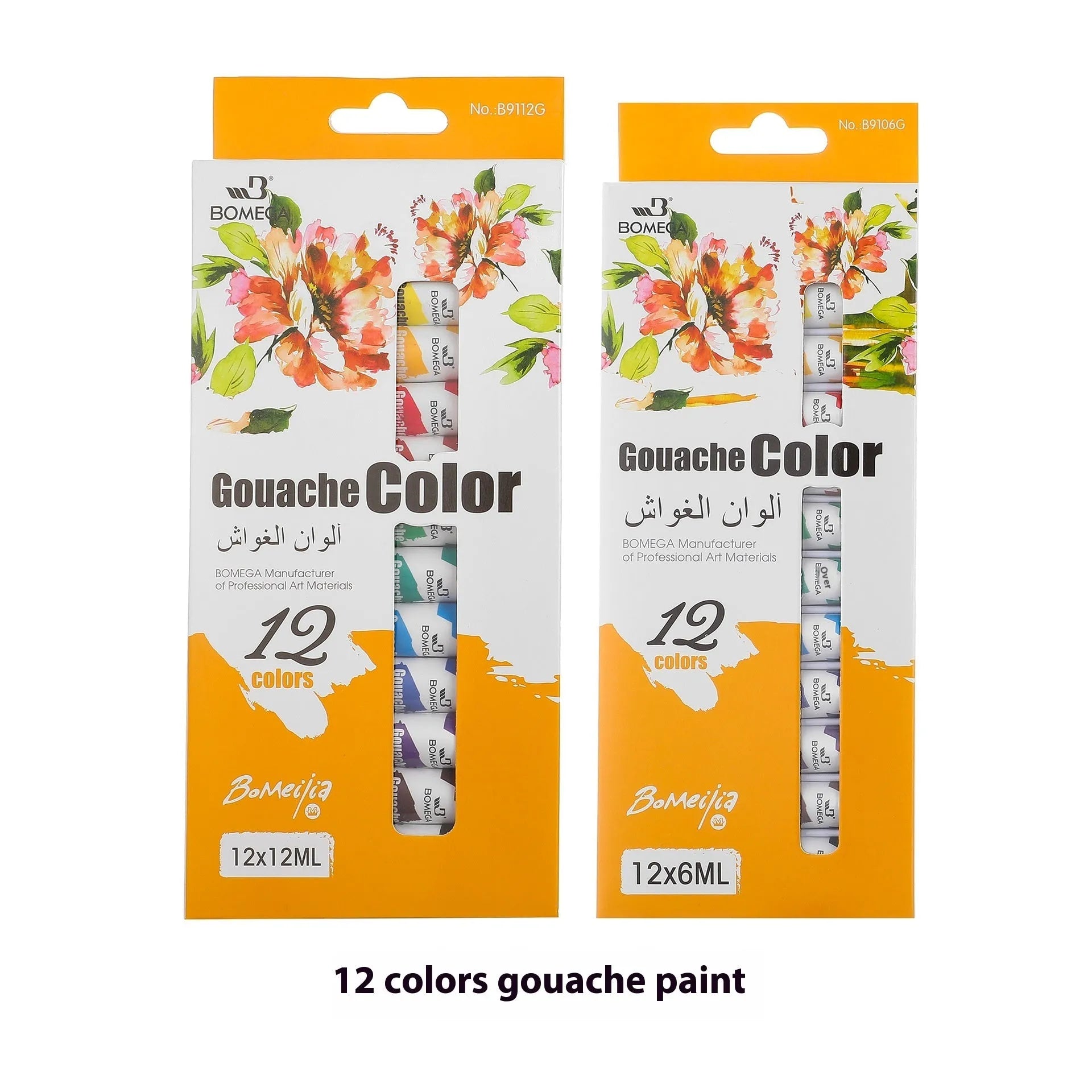 Multi-medium artist pigment paint set with tubes for six painting techniques including acrylic, gouache and watercolour