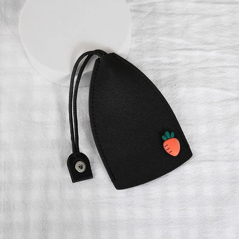 Cartoon design pull-out key case for car keys made from PU leather with pull-out tab