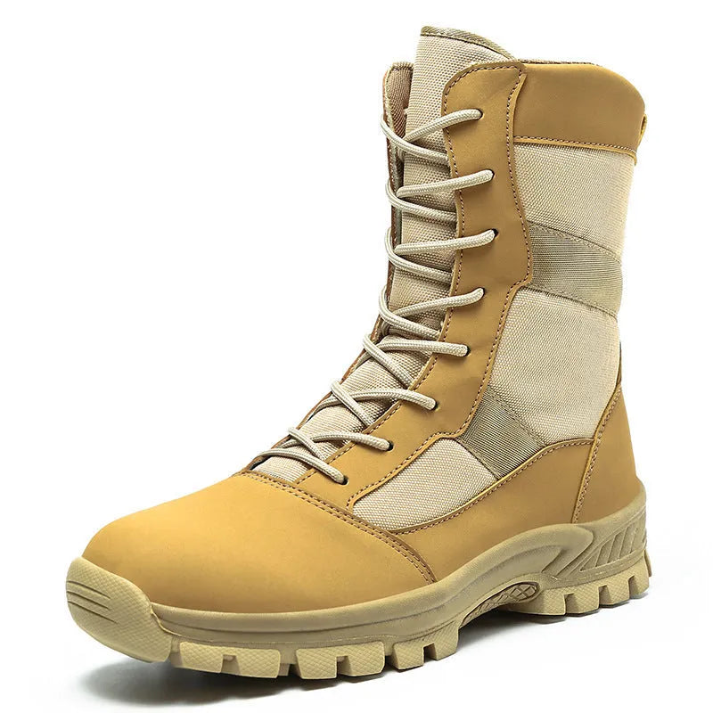 Men's black and camouflage mesh high-top shoes with totem design, sizes 39-45.