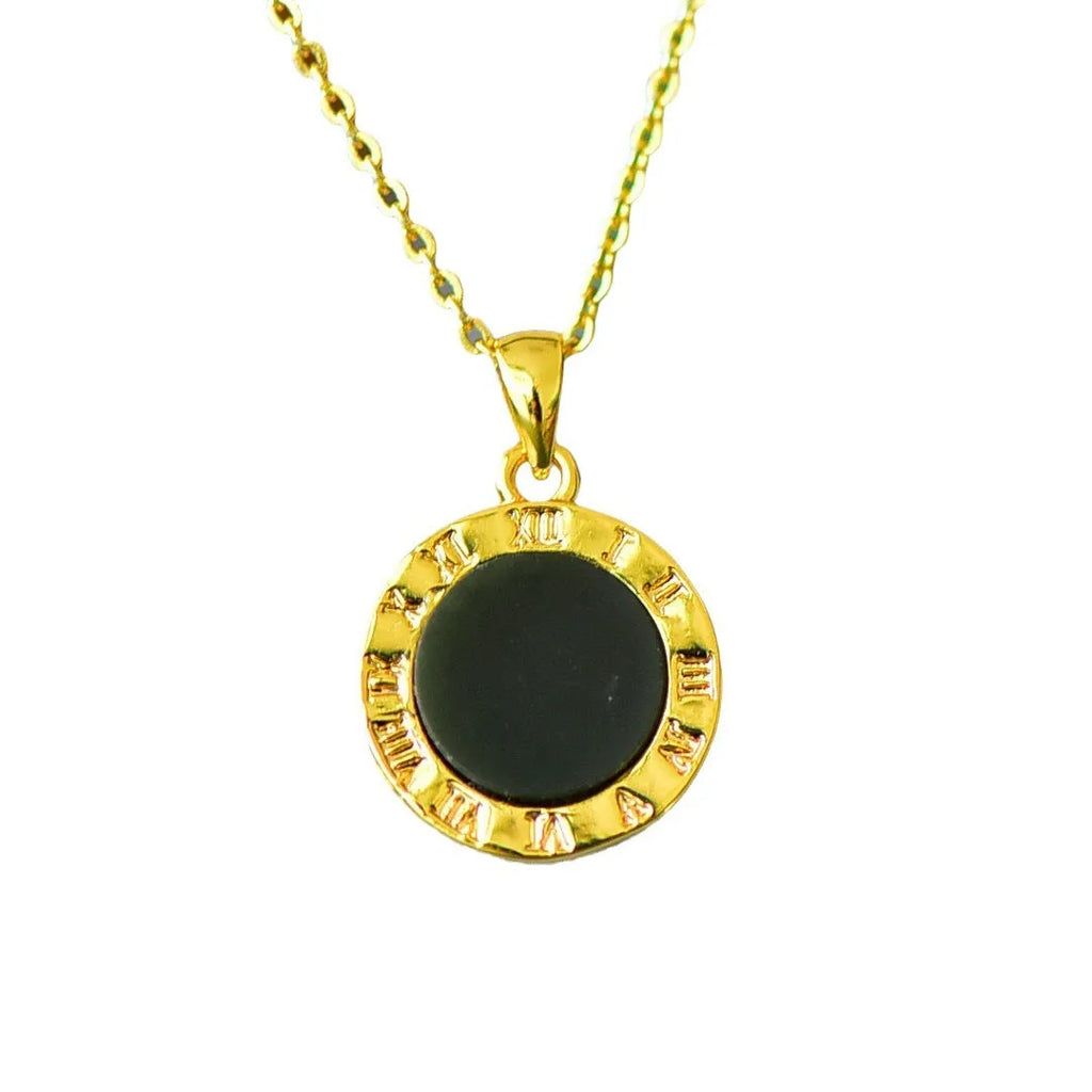 Natural Hetian jade pendant with copper inlay in ink blue colour on necklace chain