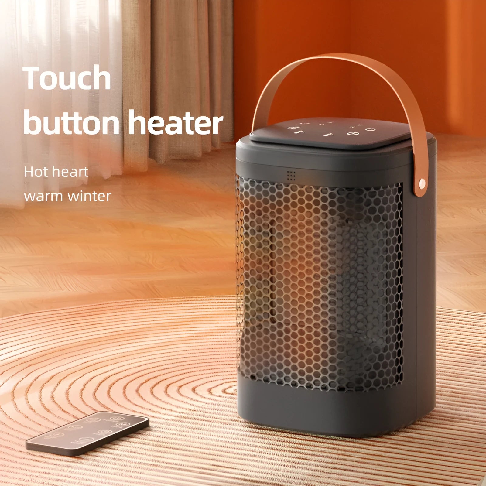 Digital hot and cold air heating radiator with touch screen and remote control for room climate management