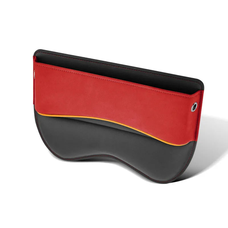 Leather car seat storage organiser box in a choice of five suede-effect colours.