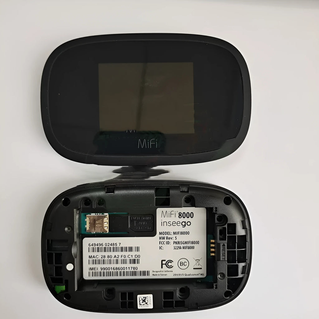 Black mifi8000 dual-core 4G portable wireless router with compact design