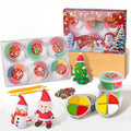 Christmas suit coloured clay set for children aged 4 to 6, resin modelling toy in a Christmas themed set