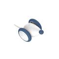 Blue and yellow automatic electric cat mouse toy with USB charging, 60x50x36mm body and 135mAh battery