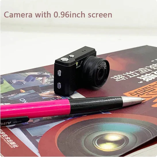 Thumb camera with 0.9 inch screen, 8MP, optical anti shake, in black SLR, pink SLR, or white.