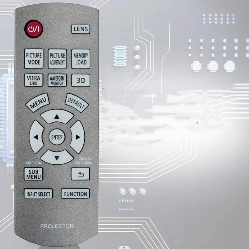 Grey plastic replacement remote control for Panasonic PT-AE8000 PT-AE7000 AR100 projector, single unit