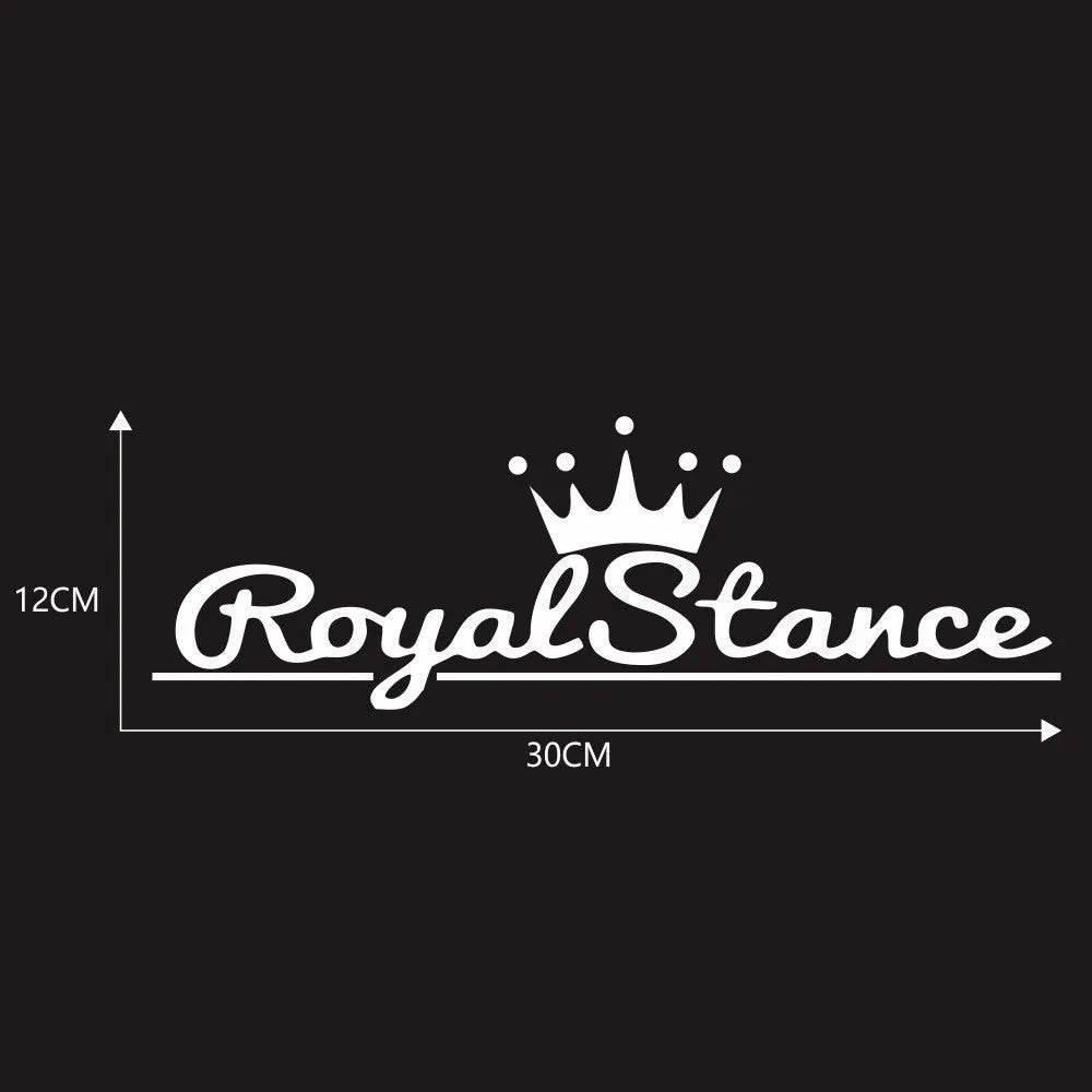 Reflective crown car sticker measuring 30cm by 12cm in PET vinyl material