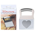Stainless steel potato wave knife kitchen tool measuring 14cm by 9cm