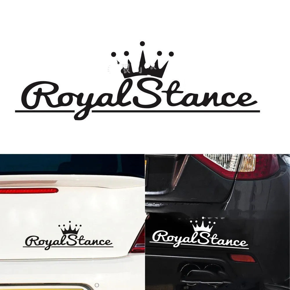 Reflective crown car sticker measuring 30cm by 12cm in PET vinyl material