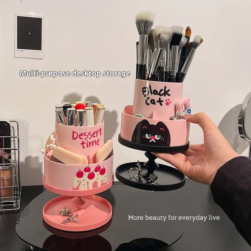 Rotating cosmetic brush storage barrel in Japanese style with 18 litre capacity