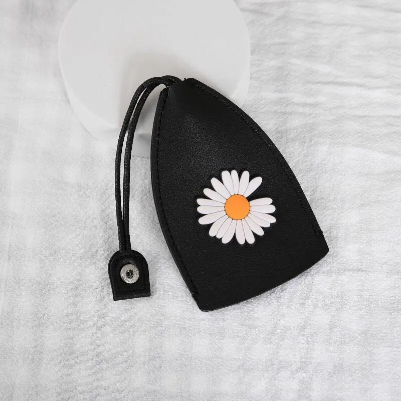 Cartoon design pull-out key case for car keys made from PU leather with pull-out tab