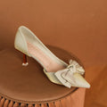 Solid colour microfiber high heels for women in apricot with European style design