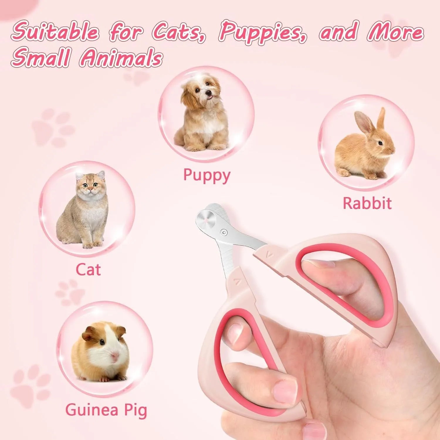 Blue cat nail clipper with a round positioning hole and a non-slip handle.