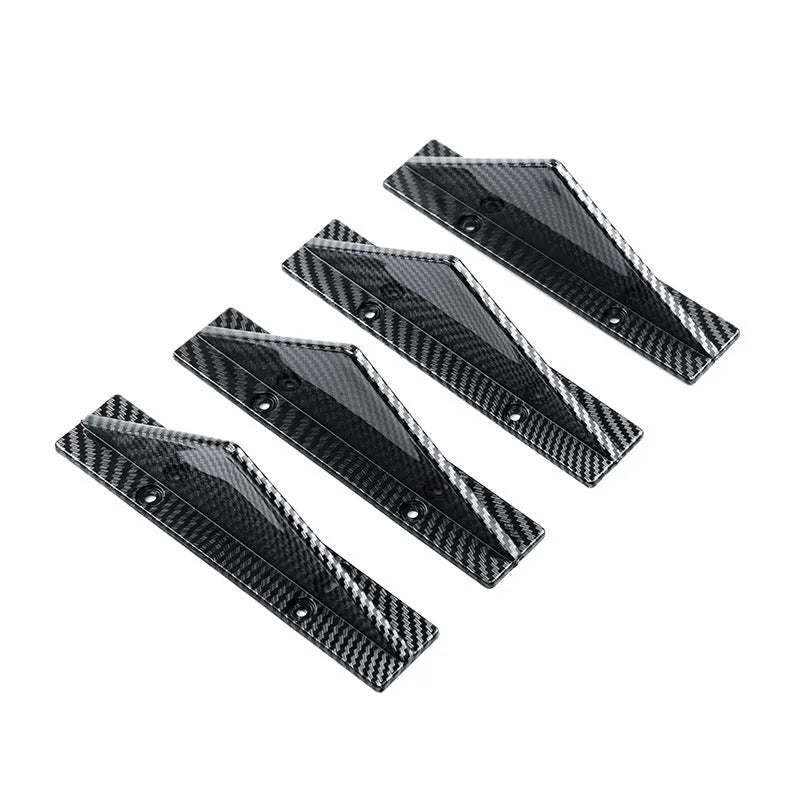 Black triangle rear spoiler chassis measuring 15cm with screw and adhesive fitting kit for General Motors vehicles