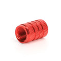 Aluminium alloy motorcycle car valve cover in one size, shown in Red, Blue, Black, Silver and Gold colour options.