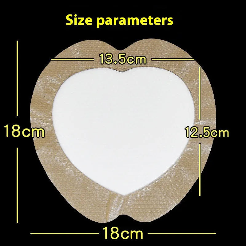 A large skin-coloured silicone gel foam sticker for bedsore prevention on a white background.