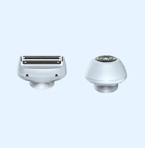 2 in 1 women's electric shaver with square foil and round rotating heads, USB rechargeable, pink colour
