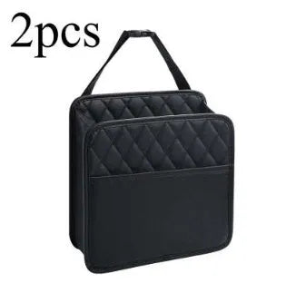 Leather hanging storage bag for car interior organisation in multiple colours
