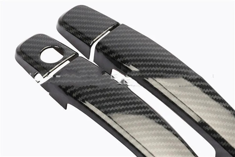 Carbon fibre texture door handle overlay for Opel Vauxhall Astra exterior styling