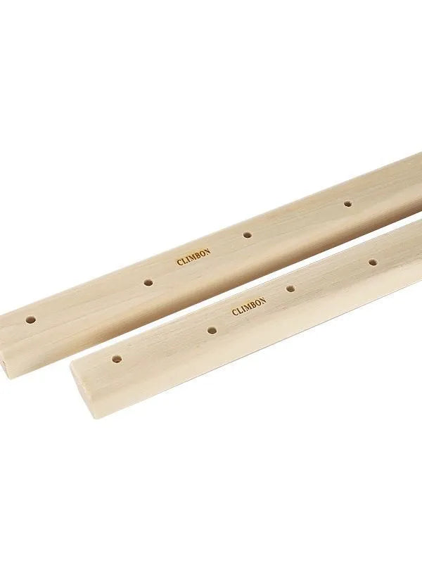 Set of three solid wood fingerboards in 12cm, 40cm, and 50cm lengths for grip strength training