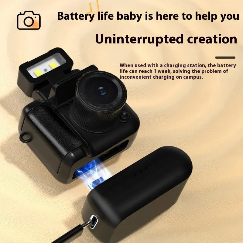 Small retro kids camera with 1.44 inch LCD, 1920 x 1080P video, ABS body, black pink or white