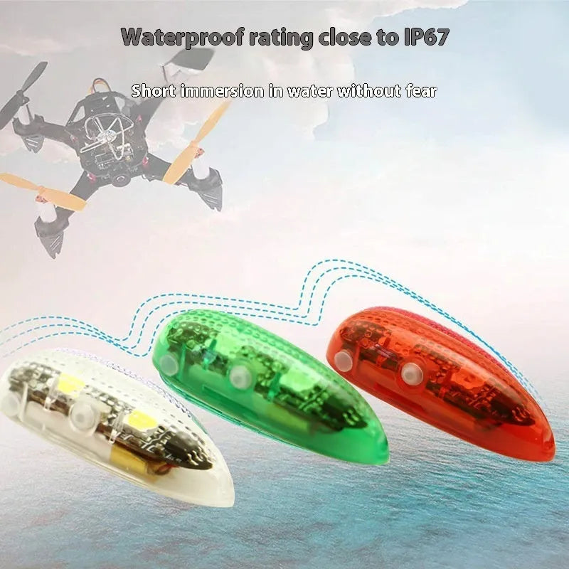 V3 wireless charging waterproof navigation light for model ships and aircraft in green, red, or white colours