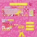 Sublimation printed cartoon pig party theme keycap set for mechanical keyboards with eight colour design options