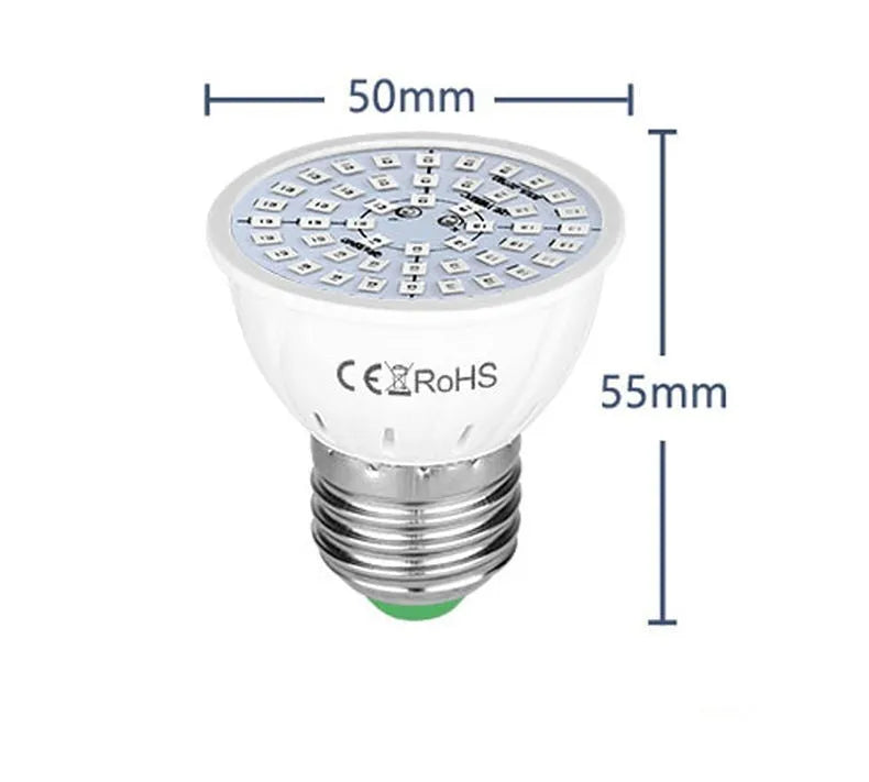 White LED plant grow light with 80 beads for indoor potted plant illumination