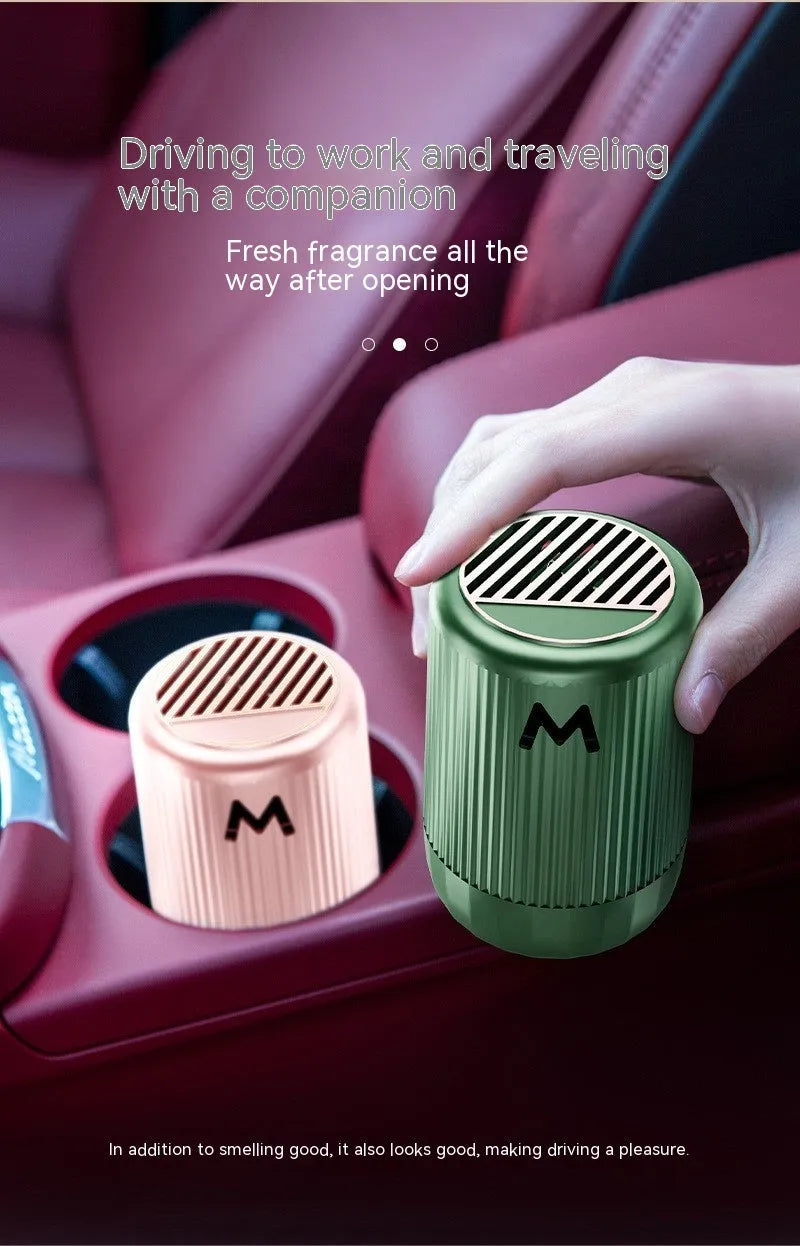 Solid car aromatherapy decoration cup in 10cm by 6cm size for odour removal and fragrance