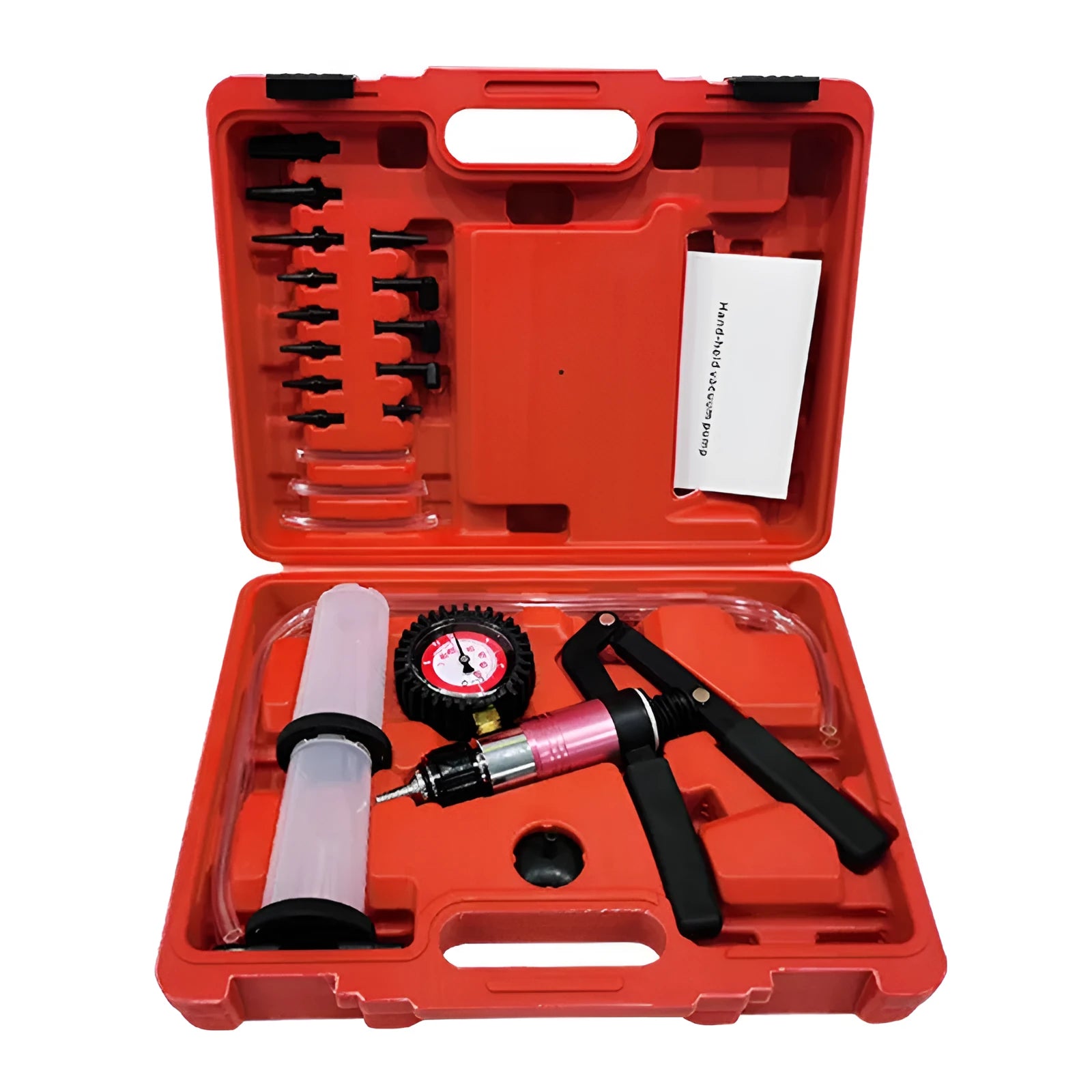 Aluminium manual vacuum blow gun tool for automotive cleaning and repair tasks.