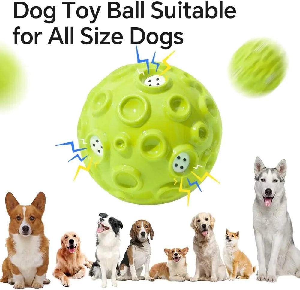 Natural rubber dog toy ball with textured surface in choice of five colours for aggressive chewers