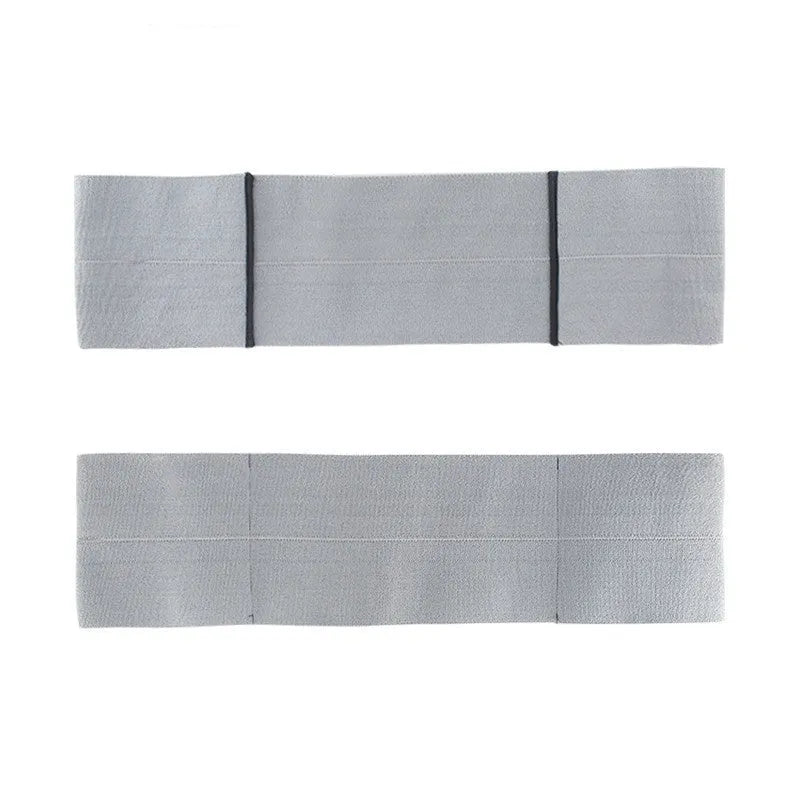 Elastic elbow support bandage for sports, shown in black, blue, grey, and red colours.