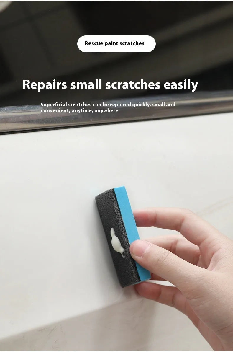 Car repair wax kit containing A wax for scratches, B wax for polishing, and foam mop sponge