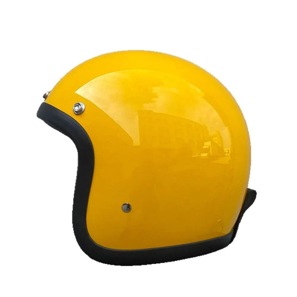 FRP fibreglass motorcycle half helmet shown in cement grey colour, suitable for electric bike commuting.