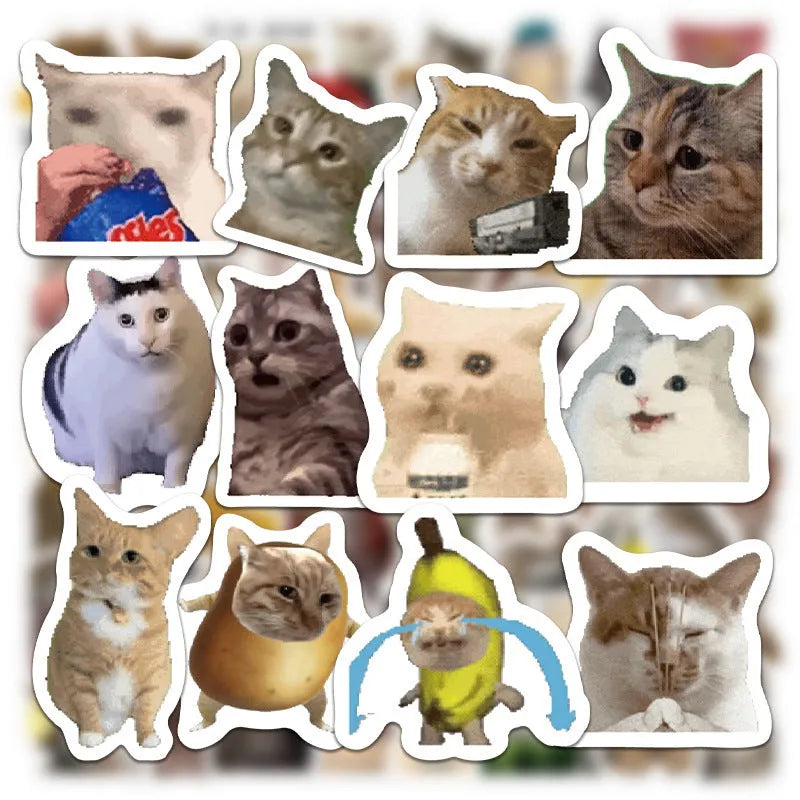 110 cute cat stickers in one pack, printed decorative design for scrapbooking, journals and laptops