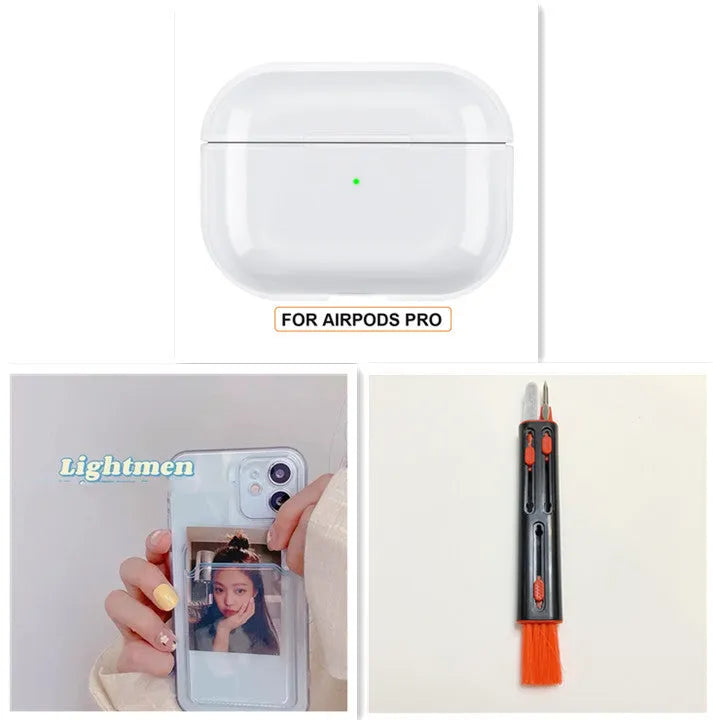 Transparent PC hard shell case for AirPods 1 2 3 Pro and Pro 2 charging box, 1.8mm thick, 48x56x24mm