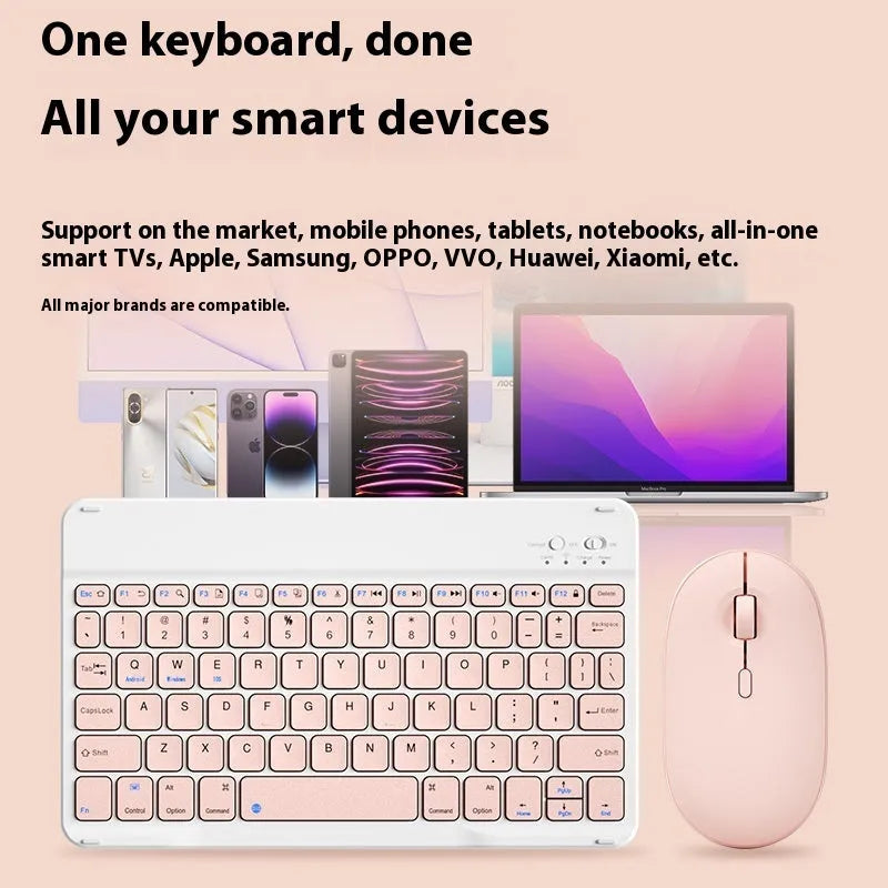 Bluetooth keyboard with rechargeable battery in multiple colour options