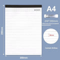 A4 tearable notebook with grid paper and wireless adhesive binding for meeting minutes