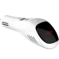 White car USB charger and negative ion air purifier for vehicle cigarette lighter sockets
