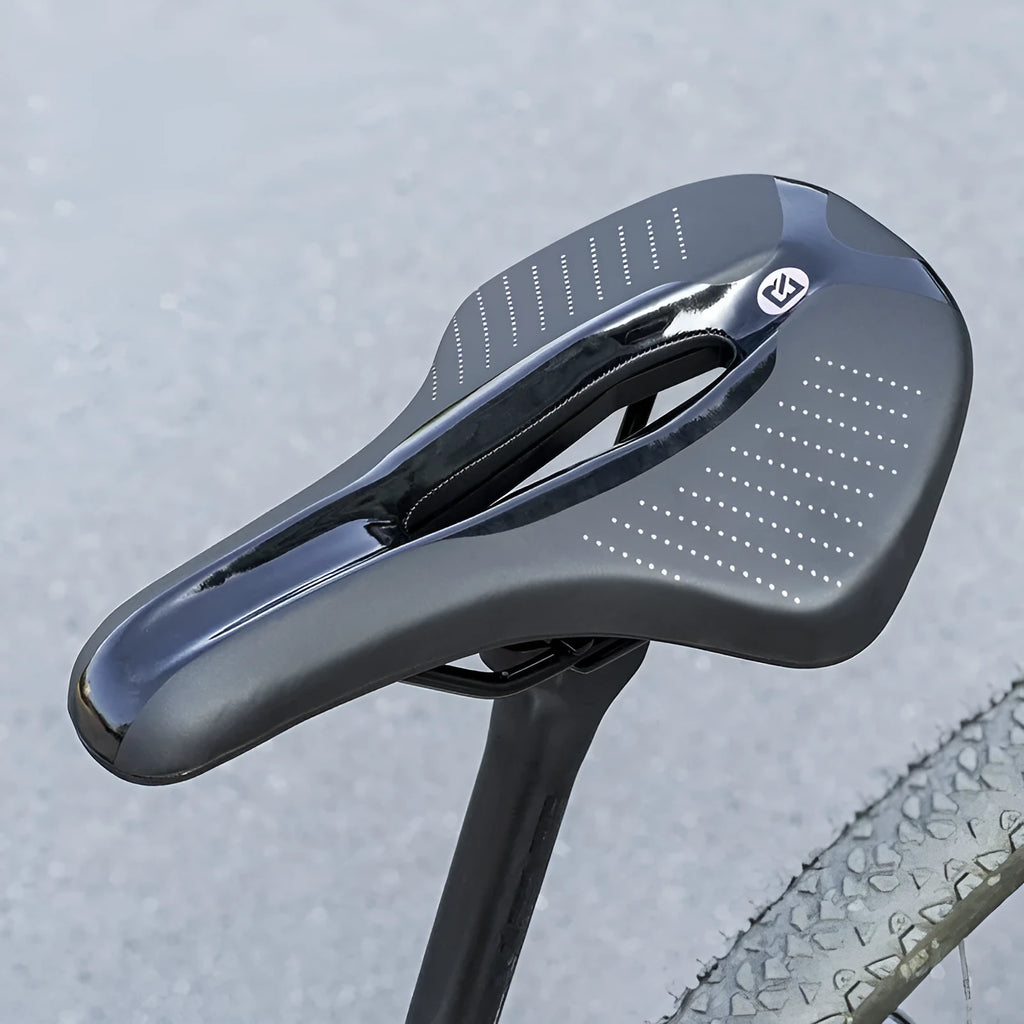 Medium mountain bike seat cushion in black or pink colour with PU foam construction