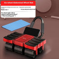 Six-wheel eight-elbow automatic rebound abdominal wheel with pad, hassock, and AI APP connectivity in Knight Black or Tough Guy Red