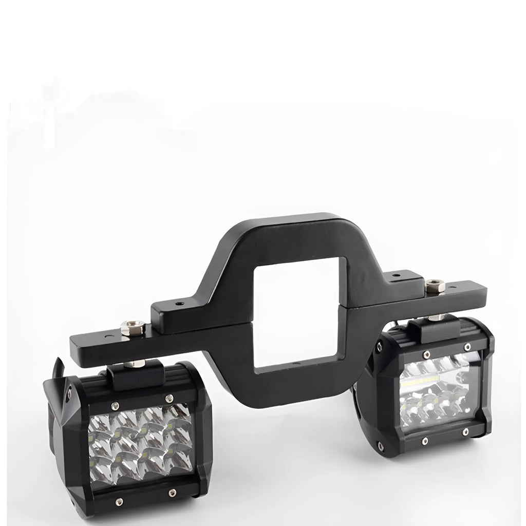 Black steel trailer hook lamp holder bracket for off-road vehicle modification and towing applications
