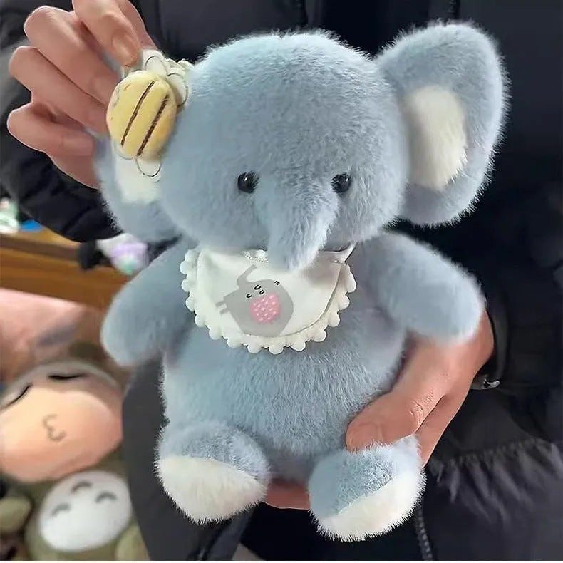 Cute 20cm clapping doll plush toy in elephant design with scarf